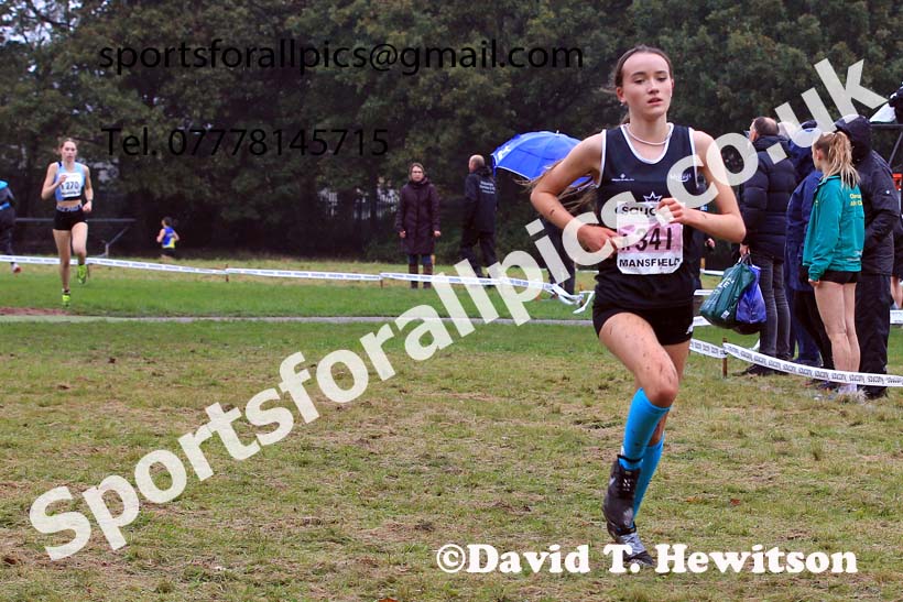 Womens Under-17s 2023 National Cross Country Relays, Berry Hill Park, Mansfield.  Photo: David T. Hewitson/Sports for All Pics